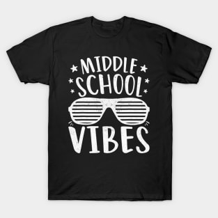 Middle School Vibes Teacher Student First Day Of School 2023 T-Shirt